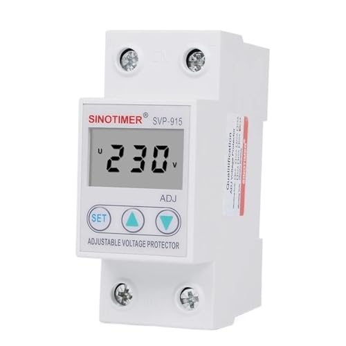 63A Din-Schiene LCD-Display Einstellbare automatische Wiederverbindung Über Unterspannungsschutz Schutzgerät Relais Überspannungsschutz(50A) von XWMSCLAK