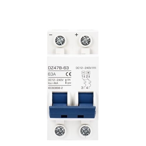 Batterie-DC-Leistungsschalter 12 V 24 V 48 V 72 V 96 V 6 A 10 A 16 A 20 A 32 A 40 A 50 A 63 A B-Kurven-Überlast-Kurzschlussschutz(50A) von XWMSCLAK