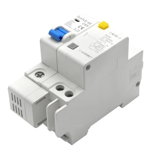 DZ47LE-63 Haushalts-Leitungsschutzschalter 1P/2P/3P/4P Luftschalter mit Leckageschutz Dreiphasiger Kurzschlussschutz(2P,20A) von XWMSCLAK
