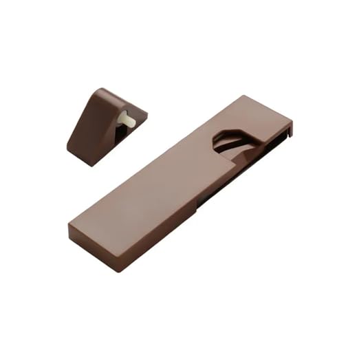 Left Side Cache Damping Door Stopper, Right Side Automatic Door Closer with Anti Pinch Function Door Stopper(L Type - Brown) von XWMSCLAK