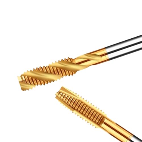 M35 HSS-Gewindebohrer mit Titanbeschichtung for gerade Nut-/Spitzen-/Spiralgewindebohrer aus Edelstahl M3-M12(Tip,M2x0.4) von XWMSCLAK