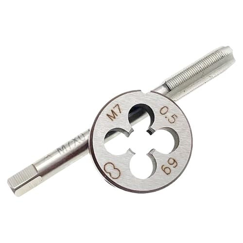 M7 x 0.5 Tap und sterben Set Rechts Hand M7x0.5 Tap sterben Set M7 x 0.5 Thread Tool HSS M7x0.5 Tap & Gesetzt Thread Reparatur Werkzeug von XWMSCLAK
