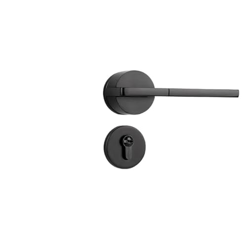 Metalltürschloss for den Innenbereich, universelles geteiltes Schloss, magnetische Schlösser, geräuschlose Schlösser for Schlafzimmer, Holztürgriff, Türbeschläge, Zubehör(Black+White) von XWMSCLAK