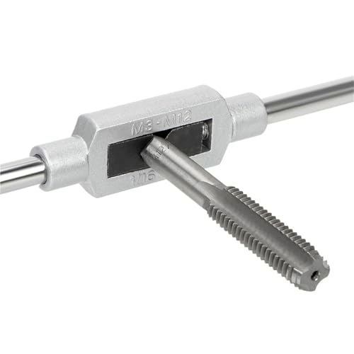 Schnellarbeitsstahl-Gewindebohrer-Werkzeugsatz, DIY-Handwerkzeug-Set, 8-in-1 M3-M12-Gewindebohrer, 7 x metrischer Gewindebohrer mit Maschinengewinde + 1 x verstellbarer Gewindebohrer Schnellarbeitsstahl-Gewindebohrer-Werkzeugsatz, DIY-Handwerkzeug-Set, 8-in-1 M3-M12-Gewindebohrer, 7 x metrischer Gewindebohrer mit Maschinengewinde + 1 x verstellbarer Gewindebohrer von XWMSCLAK