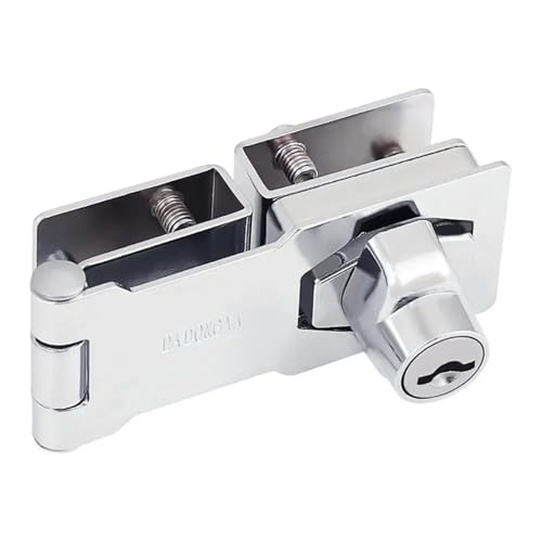 Türschloss Sicherheitshardware Schranktürschloss Einzel-/Doppeltür Punch-Free Schrank Display Schloss Schaufenster(Red Bron Double Door) von XWMSCLAK