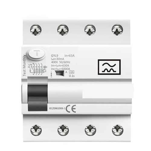 Type A Magnetic Residual Current Circuit Breaker 3P+N 40A 63A Detect Pulsating DC Residual Current(4P 40A,30mA) von XWMSCLAK