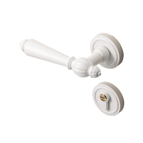 Weißes Schlafzimmer-Türschloss aus Holz, Türschloss for Familienzimmer, personalisiertes milchig weißes Schloss(F888-white) von XWMSCLAK