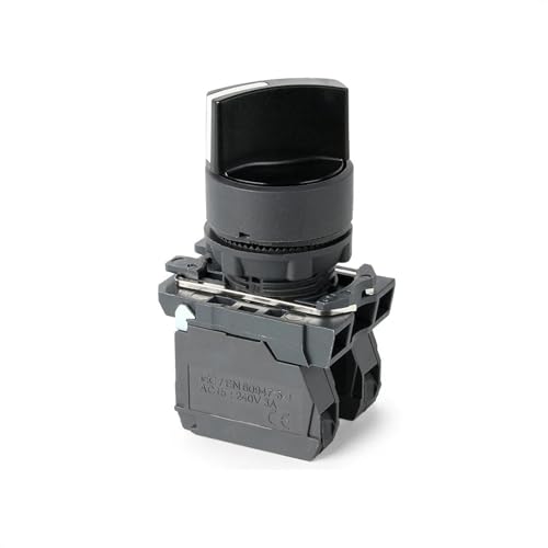 XB5 Kunststoffknopf Druckschalter Selbsthemmend Reset NC NO Griff 22mm AD33 AD21 AD53 ZB5 AD25 AK345 AK3465 AK2365 Schwarz Rot(XB5-AK3465 1NO 1NC) von XWMSCLAK