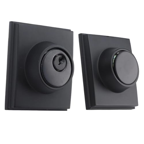 XWMSCLAK Doppeltürgriff-Set, Lochabstand, schweres quadratisches Doppeltürgriff-Set for die Vordertür(Black) von XWMSCLAK