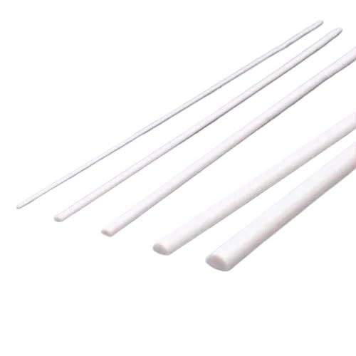 20 Stück ABS-Halbrundstäbe, 500 mm x 1–6 mm Kunststoffstäbe for Dioramen, Sandtische, Architektur, Baumaterialien, Modellbausätze(5x500mm) von XWTOOL