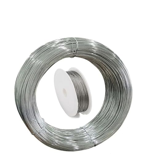 304 Edelstahldraht, Durchmesser 0,02–3 mm, weicher/harter Stahldraht, einsträngiger Zurrgurt, weicher Eisendraht, rostfrei (Size : 0.5mm X 50M, Color : Hard Steel Wire) von XWTOOL