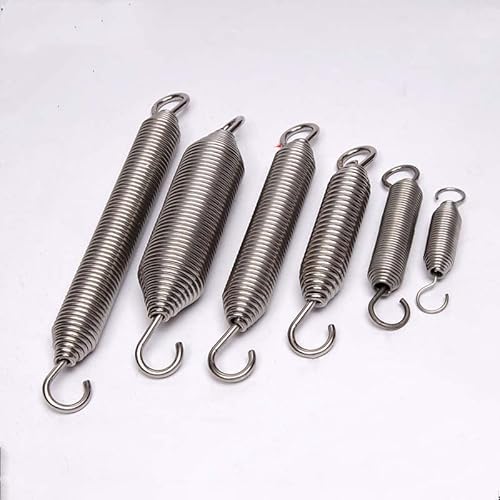 XWTOOL 1 Stück drehbare Hakenverlängerung, schwere Zugfeder, Edelstahl, verstellbare Feder (Size : 1.5x12x65) von XWTOOL
