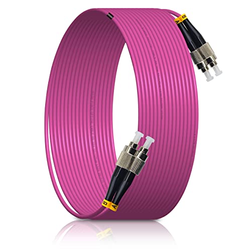 XWYWX 10M FC/UPC auf FC/UPC MM OM4 DX LSZH 3.0mm LWL Kabel Patchkabel, FC zu FC Multimode 50/125μm Duplex FC-FC Glasfaser Lichtwellenleiter Patchkabel Patch Cord-XFUFU421-10 von XWYWX