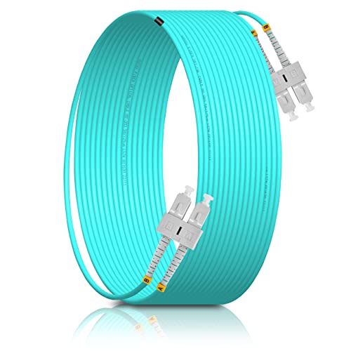 XWYWX 30M SC/UPC auf SC/UPC MM OM3 DX LSZH 3.0mm LWL Kabel Patchkabel, SC zu SC Multimode 50/125μm Duplex SC-SC Glasfaser Lichtwellenleiter Patchkabel Patch Cord-XSUSU321-30 von XWYWX