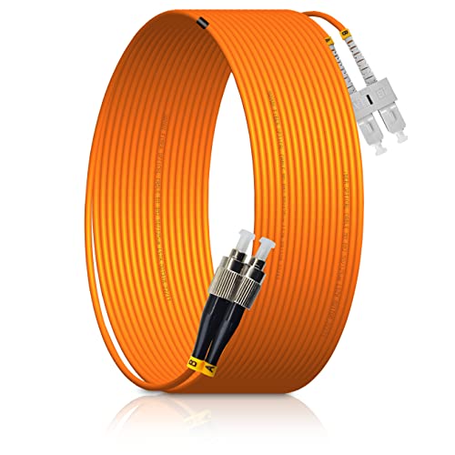 XWYWX 3M FC/UPC auf SC/UPC MM OM2 DX LSZH 3.0mm LWL Kabel Patchkabel, FC zu SC Multimode 50/125μm Duplex FC-SC Glasfaser Lichtwellenleiter Patchkabel Patch Cord-XFUSU221-3 von XWYWX