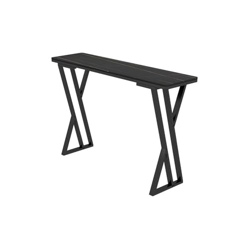 XXAD553TY Thekenbar Schwarzer Marmor schmaler Stehtisch Home Balkon Lange Streifen Wohnzimmer Trennwand High Top Pub Tisch Bistrotisch(160 * 40 * 105cm) von XXAD553TY