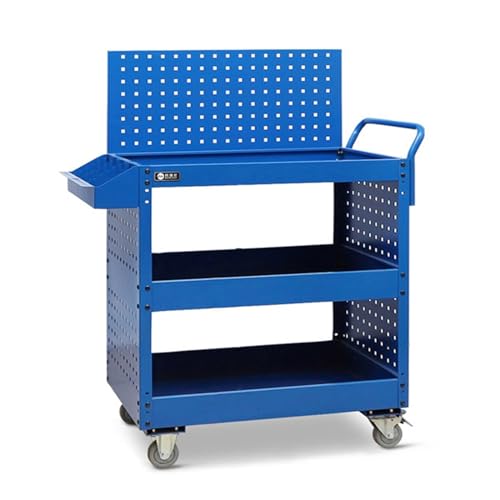 XXAD553TY Werkzeugkiste Rollbarer Werkzeugwagen mit Schublade, robuster Aufbewahrungsschrank, industrieller Servicewagen mit Rollen und Verriegelungssystem Werkzeugkasten(Blue) von XXAD553TY