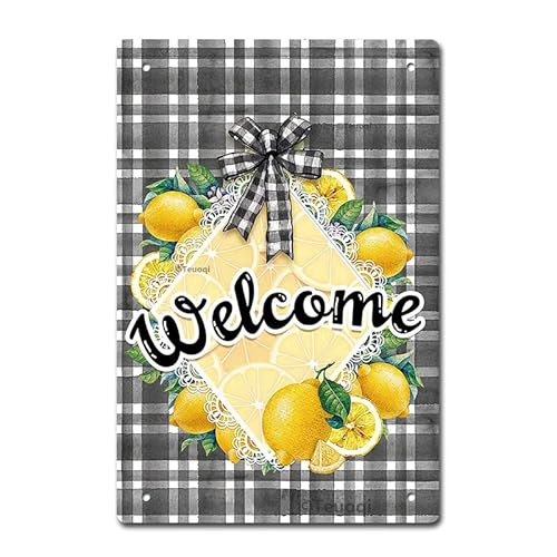 XXBWJ Retro Summer Lemon Blechschild Sweet Summer Time Wassermelone Metallschilder Einmachglas Blumen Ananas Obst Wanddekoration Katze Miau Limonade Home Art Hello Sunshine Poster Kranz Wandkunst 20,3 XXBWJ Retro Summer Lemon Blechschild Sweet Summer Time Wassermelone Metallschilder Einmachglas Blumen Ananas Obst Wanddekoration Katze Miau Limonade Home Art Hello Sunshine Poster Kranz Wandkunst 20,3 von XXBWJ