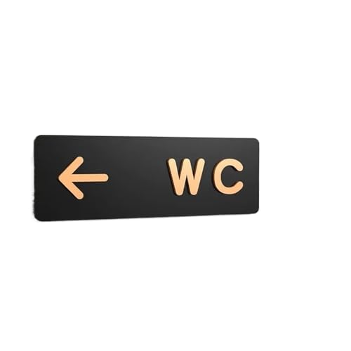 Simple Bathroom Signs WC Public Toilet Guide Sign Index Hotel To The Left And Right Toilette(4) von XXCLW