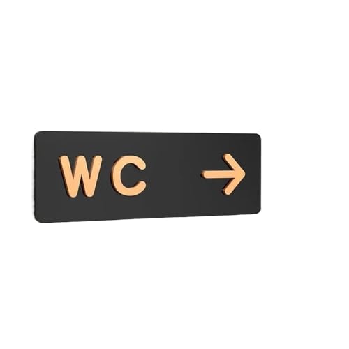 Simple Bathroom Signs WC Public Toilet Guide Sign Index Hotel To The Left And Right Toilette(5) von XXCLW