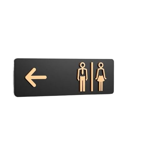 Simple Bathroom Signs WC Public Toilet Guide Sign Index Hotel To The Left And Right Toilette(6) von XXCLW