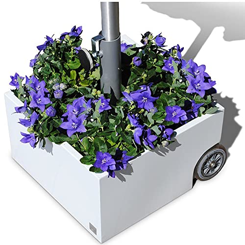 XXD Schirmständer weiss mit Rollen Flowerpower o810 von XXD