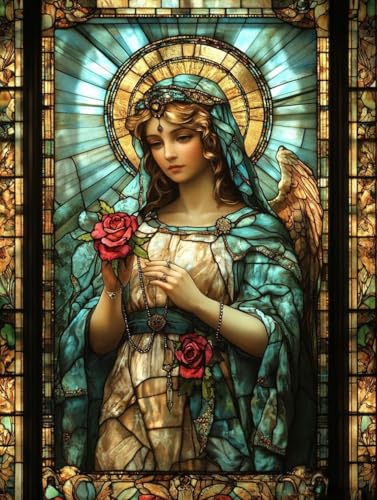 Blume Diamond Painting Erwachsene, 5D Diamond Painting Frauen Diamanten Malerei Kinder Anfänger DIY Vollbohrer Mosaikherstellung Stickerei Kreuzstich Bilder, Home Wand Deko Geschenke 35x50cm a1-265 von XXDBBDOU