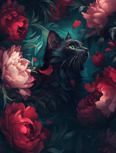 Blume Diamond Painting Erwachsene, 5D Diamond Painting Katze Diamanten Malerei Kinder Anfänger DIY Vollbohrer Mosaikherstellung Stickerei Kreuzstich Bilder Set, Home Wand Deko Geschenke 90x120cm l1-39 Blume Diamond Painting Erwachsene, 5D Diamond Painting Katze Diamanten Malerei Kinder Anfänger DIY Vollbohrer Mosaikherstellung Stickerei Kreuzstich Bilder Set, Home Wand Deko Geschenke 90x120cm l1-39 von XXDBBDOU