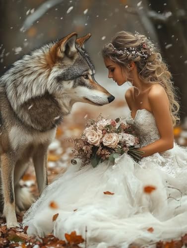 Frauen Diamond Painting Wolf Diamond Painting Erwachsene Kinder DIY 5D Vollbohrer Kristall Stickerei Kreuzstich Diamanten Malerei Bilder Bastelset, Zimmer Deko Wohnzimmer Geschenke 35x50cm 5x-3Y Frauen Diamond Painting Wolf Diamond Painting Erwachsene Kinder DIY 5D Vollbohrer Kristall Stickerei Kreuzstich Diamanten Malerei Bilder Bastelset, Zimmer Deko Wohnzimmer Geschenke 35x50cm 5x-3Y von XXDBBDOU