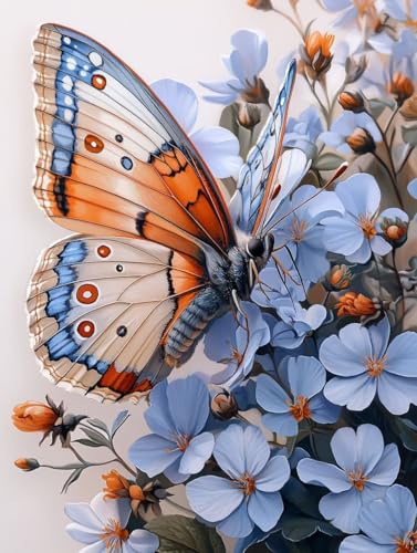 Tier Diamond Painting Blume Diamond Painting Erwachsene Kinder DIY Vollbohrer Kristall Stickerei Kreuzstich Bilder Bastelset Diamanten Malerei Anfänger, Zimmer Deko Wohnzimmer Geschenke 35x50cm 5k-46 von XXDBBDOU