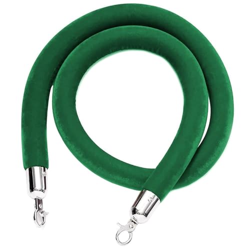 Abspannseil, Dickes VIP-Samt-Stangen-Absperrseil for die Kontrolle von Menschenmengen in Hotels, Krankenhäusern und Banken(Green,2.2m/7.2ft/86.6in) von XXHNBF