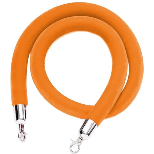 Abspannseil, Dickes VIP-Samt-Stangen-Absperrseil for die Kontrolle von Menschenmengen in Hotels, Krankenhäusern und Banken(Orange,1m/3.3ft/39in) von XXHNBF