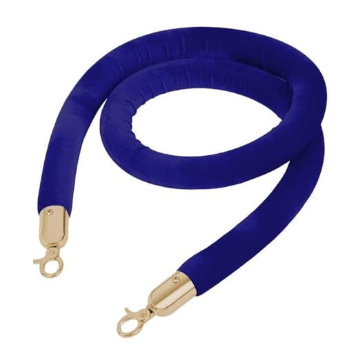 Abspannseil, Seilabsperrung mit polierten Druckknöpfen, schwarze Pfostenwarteschlange(Blue Gold,4.0m/13ft) von XXHNBF