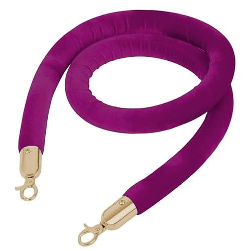 Abspannseil, Seilabsperrung mit polierten Druckknöpfen, schwarze Pfostenwarteschlange(Purple Gold,0.6m/2ft) von XXHNBF