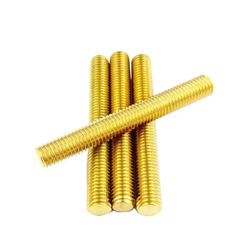 Alle Gewindestangen Gewindestangen Messing-Gewindestange M3 M4 M5 M6 M8 M10 M12 M14 M16 L 20 mm bis 200 mm Messing-metrische Schraube Vollmassivmessing Alle Gewindestangenbolzen(200mm M5) von XXHNBF