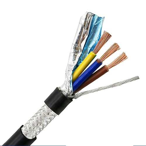Aufgerolltes Verlängerungskabel, Doppelschichtiges geschirmtes Kabelpaket mit mehreren Adern 18-26 AWG 2-24 Kerne reines Kupfer PVC-Mantel(3cores,26AWG 0,15mm 10m) von XXHNBF