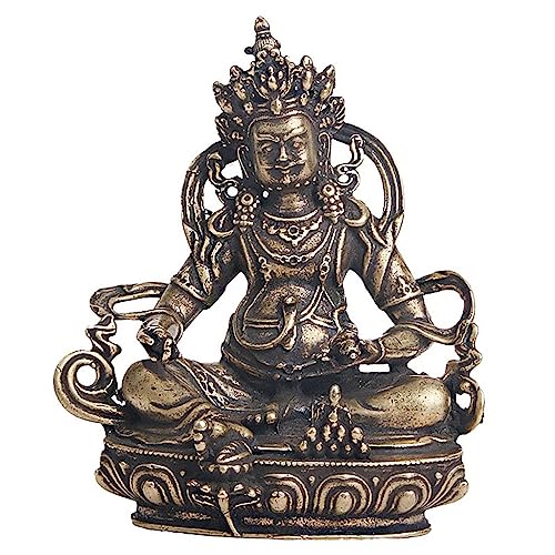 Buddha-Statue, 1 Stück Mini-Buddha-Statue aus gelbem Messing, Dekoration for Reichtum und Segen, tibetische Buddha-Statue als Dekoration, zieht Reichtum an und empfängt Segen, Heimdekoration von XXHNBF