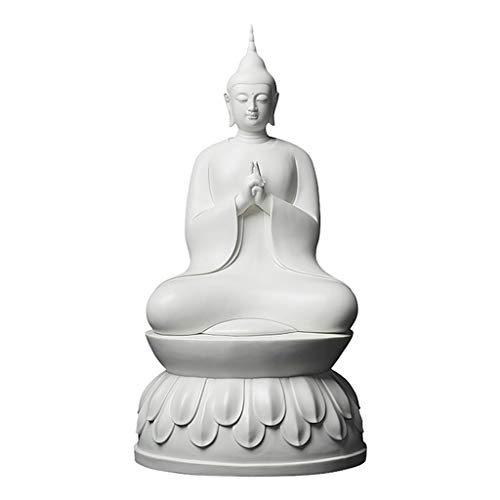Buddha-Statue, Foxi Chinesische Keramik Big Day Tathagata Sitzender Buddha Skulptur Ornamente, Meditation Shakyamuni Buddha Statue Kunsthandwerk for Zuhause/Büro [22 Zoll groß] von XXHNBF