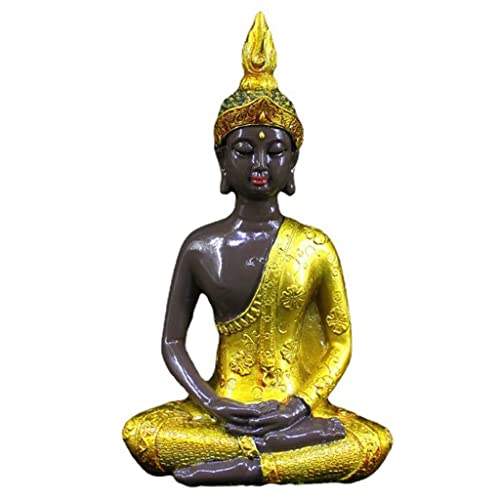 Buddha-Statue, Thailand Buddha Statue Ornamente, Sitzende Buddha Statue Harz Handwerk, Haus Garten Garten Studie Ornamente von XXHNBF