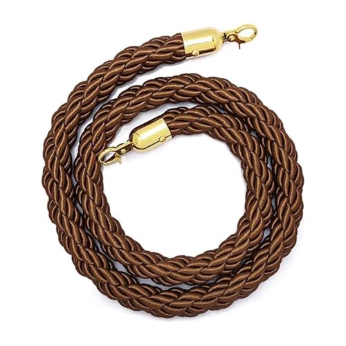 Stehseil, Warteschlangen-Barriere Seile, Menschenmengenkontrolle, Stehseil mit goldfarbenem Haken, Menschenmengenkontrollseil, 0,9–3,0 m geflochtenes Hanfseil Barriere für Warteschlangenteiler von XXHNBF