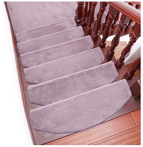 XXHNBF Badematte 5 Stück rutschfeste Treppenkissen for den Innenbereich, Treppenschutz, Moderne Stufenmatten for Bodentreppen, Teppichmatte for Treppen(Purple,65 * 24cm) von XXHNBF