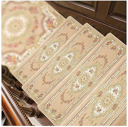 XXHNBF Badematte 5 Stück rutschfeste Trittmatten for den Innenbereich, Wiederholen Sie das Einfügen ohne Spuren, Teppichmatte for Treppen(1,30 * 85cm) von XXHNBF