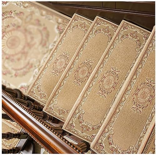 XXHNBF Badematte 5 Stück rutschfeste Trittmatten for den Innenbereich, Wiederholen Sie das Einfügen ohne Spuren, Teppichmatte for Treppen(2,30 * 85cm) von XXHNBF