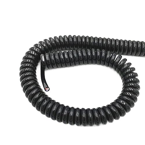 XXHNBF Spiral-Verlängerungskabel, schwarzes Kabel, 1,2 Meter, Drähte mit mehrpoligen Stiften, 0, mm, 5, kann die Zugkraft verlängern (6 Kerne, 17 AWG 1,0 mm) von XXHNBF