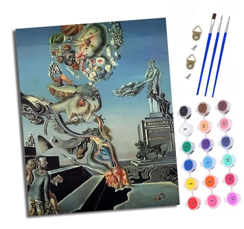 Malen Nach Zahlen Erwachsene - AnfäNger - Knitterfreie Leinwand Hyperrealistische Skulpturen Pinsels Und Acrylfarbe - Diy öLgemäLde Kit Als Geschenk 40 X 50cm Mit Rahmen von XXHXIE