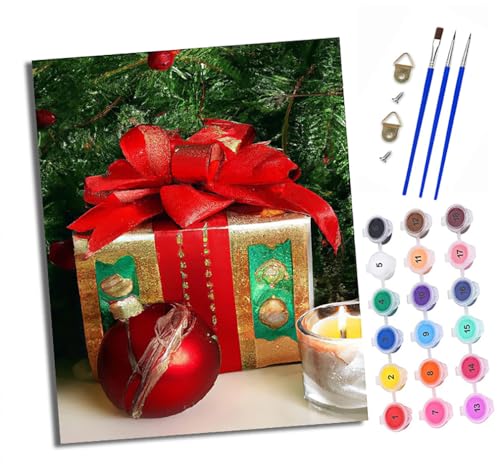 Malen Nach Zahlen Erwachsene-DIY Handgemalt Ölgemälde KitWeihnachtsgeschenke und Dekorationen für Anfänger Mit 3-Pinseln und Acrylfarbe Handgemalt öLgemäLde Kit Als Geschenk 40x50cm (Rahmenlos) von XXHXIE
