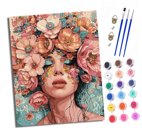 Malen nach Zahlen Erwachsene Blumentraummädchen DIY Handgemalt Ölgemälde Kit Paint by Numbers Adult Mit 3 - Pinseln und Acrylfarbe knitterfreie leinwand Kit - 40 X 50 CM Malen nach Zahlen Erwachsene Blumentraummädchen DIY Handgemalt Ölgemälde Kit Paint by Numbers Adult Mit 3 - Pinseln und Acrylfarbe knitterfreie leinwand Kit - 40 X 50 CM von XXHXIE
