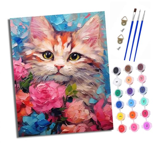 Malen nach Zahlen Erwachsene Süßes Kätzchen im Garten DIY Handgemalt Ölgemälde Kit Paint by Numbers Adult Mit 3 - Pinseln und Acrylfarbe Knitterfreie Leinwand set - 40 X 50 CM Malen nach Zahlen Erwachsene Süßes Kätzchen im Garten DIY Handgemalt Ölgemälde Kit Paint by Numbers Adult Mit 3 - Pinseln und Acrylfarbe Knitterfreie Leinwand set - 40 X 50 CM von XXHXIE