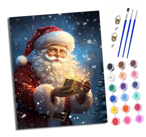 Malen nach Zahlen Erwachsene Weihnachtsmann mit Geschenken DIY Handgemalt Ölgemälde Kit Paint by Numbers Adult Mit 3 - Pinseln und Acrylfarbe Knitterfreie Leinwand set - 40 X 50 CM Malen nach Zahlen Erwachsene Weihnachtsmann mit Geschenken DIY Handgemalt Ölgemälde Kit Paint by Numbers Adult Mit 3 - Pinseln und Acrylfarbe Knitterfreie Leinwand set - 40 X 50 CM von XXHXIE