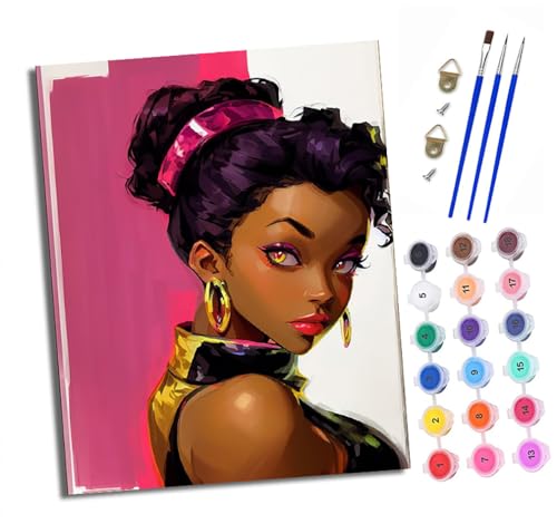 XXHXIE Malen Nach Zahlen Erwachsene-DIY Handgemalt Ölgemälde KitBad Girl Hip Hop für Anfänger Mit 3-Pinseln und Acrylfarbe Handgemalt öLgemäLde Kit Als Geschenk 40x50cm (Rahmenlos) von XXHXIE